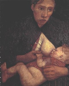Mãe amamentando de Paula Modersohn-Becker